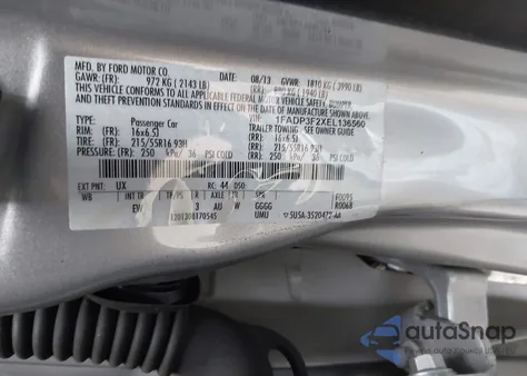 2014 Ford Focus Se from USA, damaged, VIN 1FADP3F2XEL136560